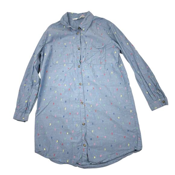 H&M Rainbow Splatter Denim Dress - Picture 1 of 5